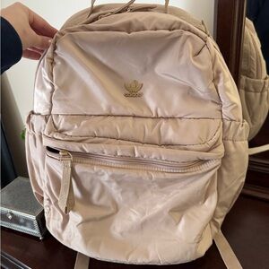 Adidas Beige Backpack with Gold Logo
